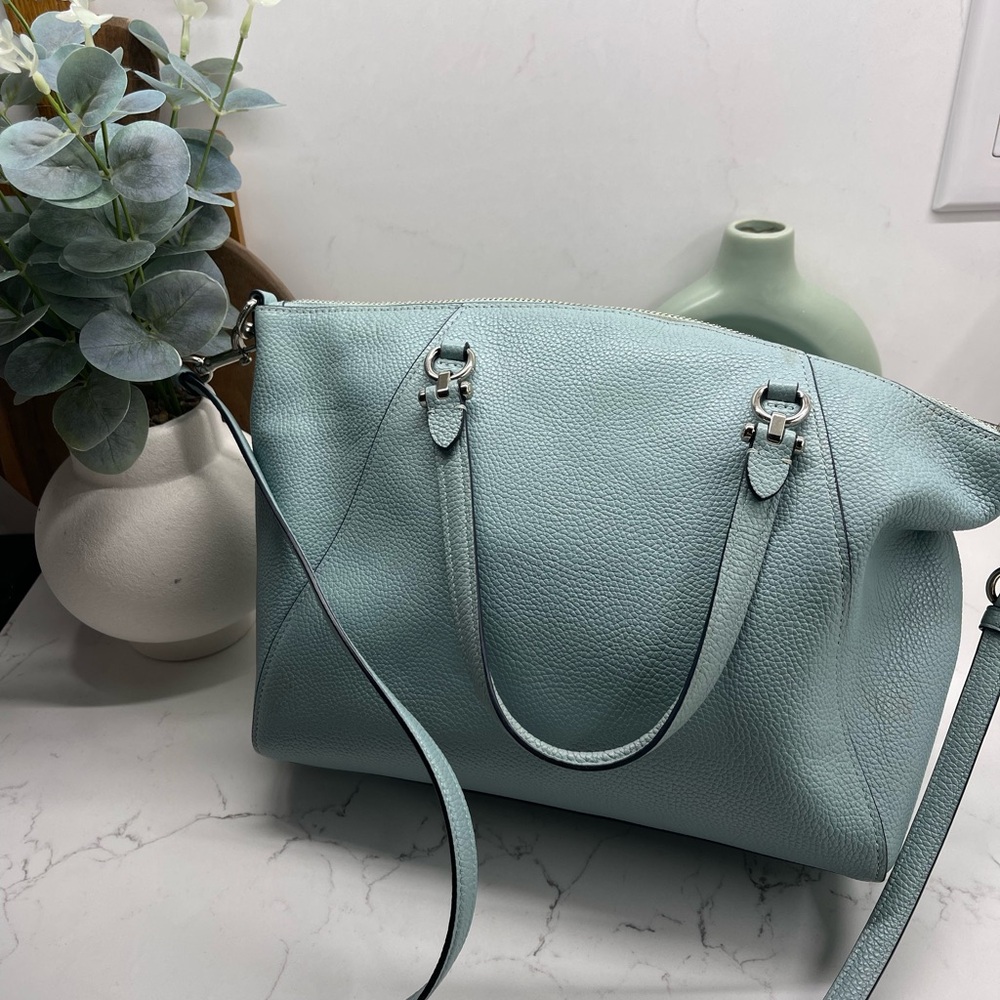 Coach Prairie Satchel Blue Leather Shoulder Bag - Picture 6 of 8